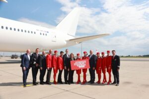 Prvý komerčný let Boeingu 787 Dreamliner spoločnosti Austrian Airlines (c)viennaaiport.com