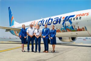 Špeciálna livery pri príležitosti osláv 15 rokov od zahájenia prevádzky flyDubai (c)flyDubai.com