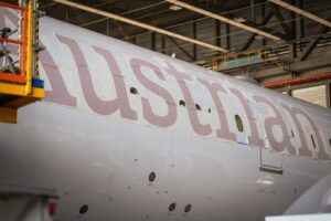 Nový náter Dreamlineru OE-LPL leteckej spoločnosti Austrian Airlines (c)austrian.com