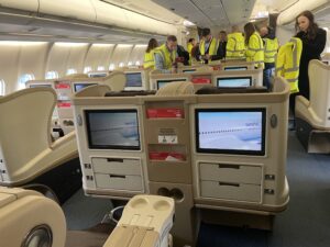 Kabína biznis triedy v Airbuse A330-300 spoločnosti World2Fly