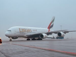 Emirates vrátili na linku z Dubaja do Prahy Airbus A380 (c)prg.aero