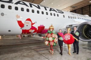 Nový vianočný polep na lietadlách Qantas (c)qantas.com