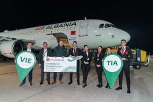 Prvý let Air Albania z Tirany do Viedne (c)viennaiarport.com